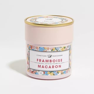 Frambozen, macaron, jam