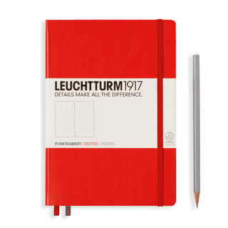 Leuchtturm medium dotted notebook (A5) hardcover - 14.5 x 21cm / red