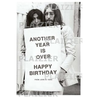 Postkaart - John Lennon & Yoko Ono - Another Year Is over Happy Birthday