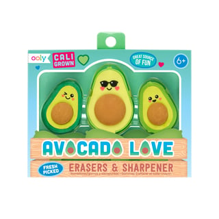 Ooly Avocado Love Eraser and Sharpener 5+