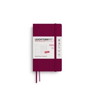 Leuchtturm 2026 Diary Softcover Pocket Weekly + Notes - Port Red