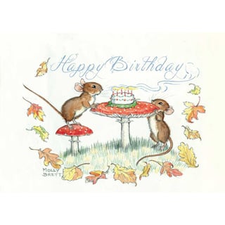 Ansichtkaart - Happy Birthday Mice