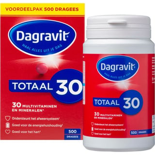 Dagravit Totaal 30 Voordeelpak - Vitaminen - 500 Dragees