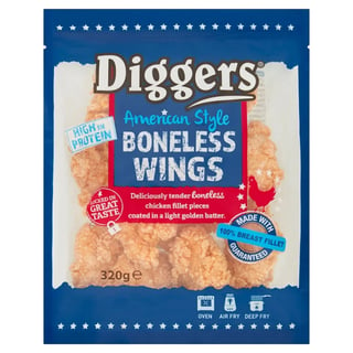 Diggers Boneless Chicken Wings 320Grm