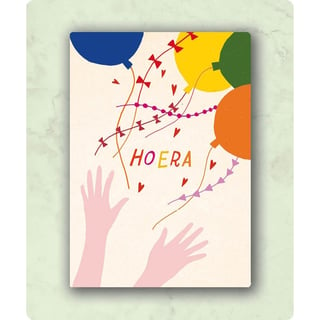 Postkaart Hoera
