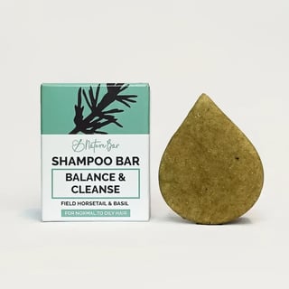 Nature Bar Shampoo Bar Balans & Diepe Reiniging Met Heermoes & Basilicum Normaal Tot Vet Haar