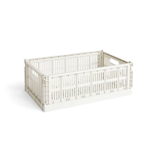 HAY Colour Crate Klap- en Stapelkrat L Gebroken Wit