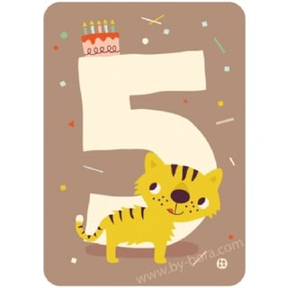 Verjaardagskaart Tiger 5