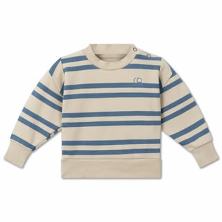Repose Ams Crewneck Sweater Shadow Blue Sand Stripe