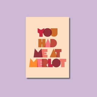 Le Club Des Vins - Wenskaart - You Had Me at Merlot