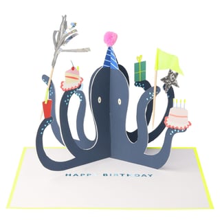 Meri Meri Party Octopus Stand-up Kaart