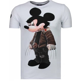 Bad Mouse - Rhinestone T-Shirt - Wit