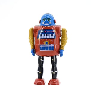 Mr & Mrs Tin Robot Piano Bot