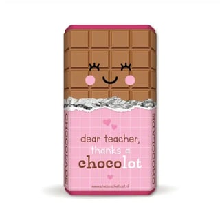 Chocoladewikkel- Dear Teacher Thanks a CHOCOlot