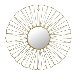 Spiegel Zon Goud Metaal Diameter 66cm