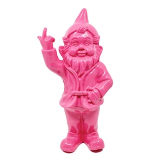 Beeldje Kabouter Fuck You Roze 32cm