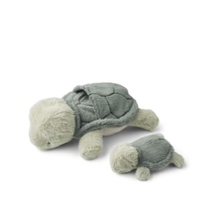 Liewood Knuffels Berto & Baby Turtle Teddy Faune Green