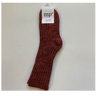MP Denmark Ankle Socks, Merino Wool Rib, Oeko-Tex Col. 1451, Wine Red Melange 
