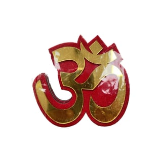 Om Icon Wall Sticker (Red & Golden )