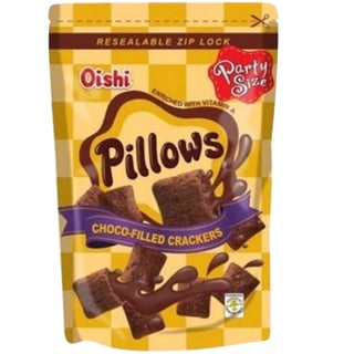 Oishi Pillows Choco-Filled Crackers 150g