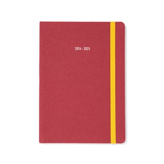 College Planner 2024-2025 Raw A5 - Brick Red