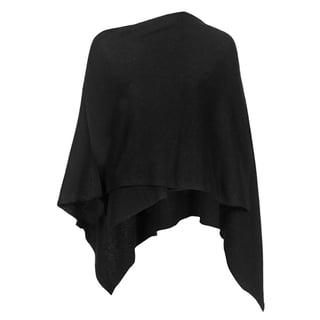 Knit-Ted Poncho Navy - Choose Color: Black