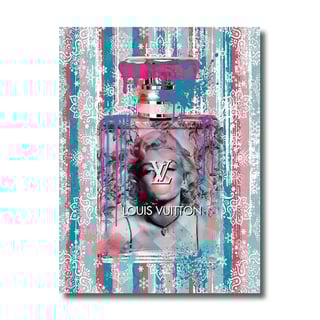 Glasschilderij Louis Vuitton Marylin Multicolor 60x80cm