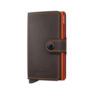 SECRID Miniwallet Matte Truffel & Oranje