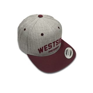 Westside Cap - Flat Snapback YP002 - Color : Heather Grey/Maroon