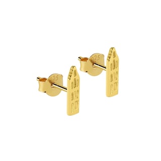 Amsterdam Canal House Gold Plated 2.0 Stud Earrings