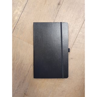 Hoogstins notebook hardcover A5 lined - black