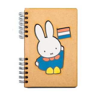 Sustainable journal - Recycled paper - Miffy on clogs with flag