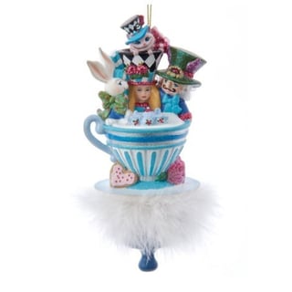Kerstbal Theekopje Alice in Wonderland