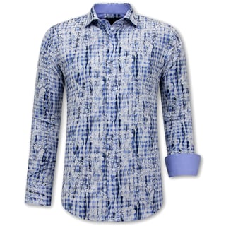 Bloemen Overhemd Heren - 3116 - Blauw
