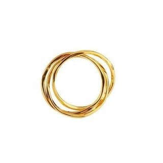 Silver Set of Three Rings - Size 7 / Gold Plated Silver
