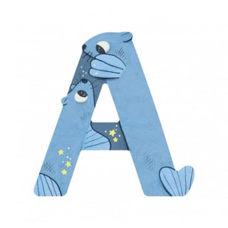 Moulin Roty Letter A - Hout Blauw