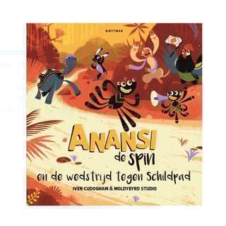 Anansi De Spin en De Wedstrijd Tegen Schildpad - Iven Cudogham, Studio Moldybird