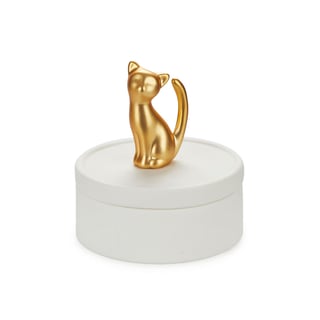 Balvi Jewellery Box Kitten Golden Porcelain