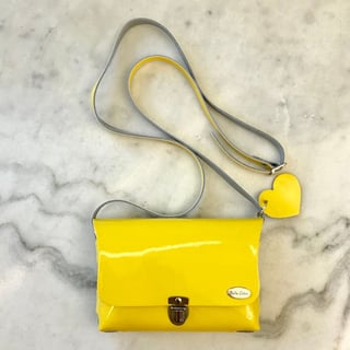BELLA COLORI Colourful leather bag Yellow lak - Yellow