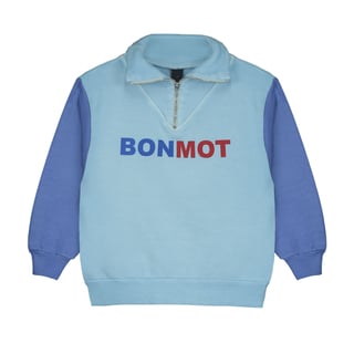 Bonmot Sweatshirt Zipp Bonmot River Blue