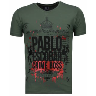 Pablo Escobar Boss - Rhinestone T-Shirt - Groen