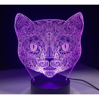 Lamp KAT. Mandala lamp kat. Mooie sfeerlamp. 7-kleurig.