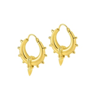 Gold Plated Boho Hoop Earrings