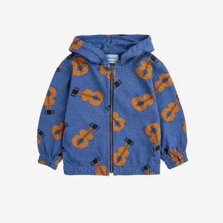 Bobo Choses Baby Acoustic Guitar All Over Zipped Hoodie