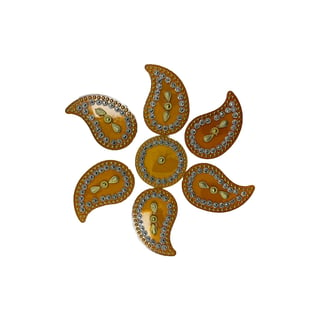 Rangoli Sticker for Diwali Decoration in Yellow Color