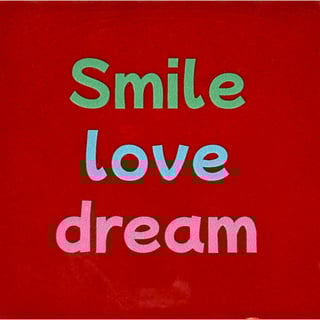 Yett Quote Tegel Smile,love,dream 10x10