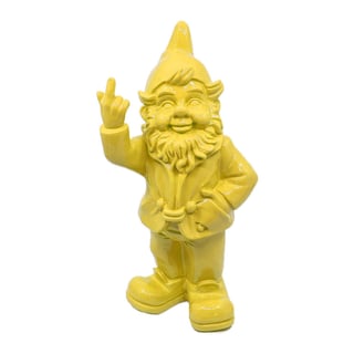 Beeldje Kabouter F*ck You Geel 32cm