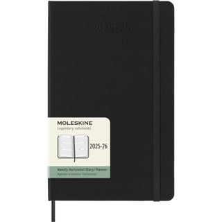 Moleskine 18 Months Diary Black Hardcover Large 2025-2026 - Black