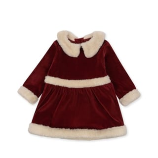 Konges Sløjd Christmas Dress Grs Red Dahlia - Maat: 09-12M