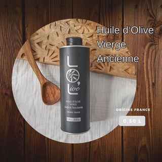 Old-Fashioned Olijfolie - Fruitige Zwarte Vierge 0,50L - Picholine - Frankrijk / Provence
